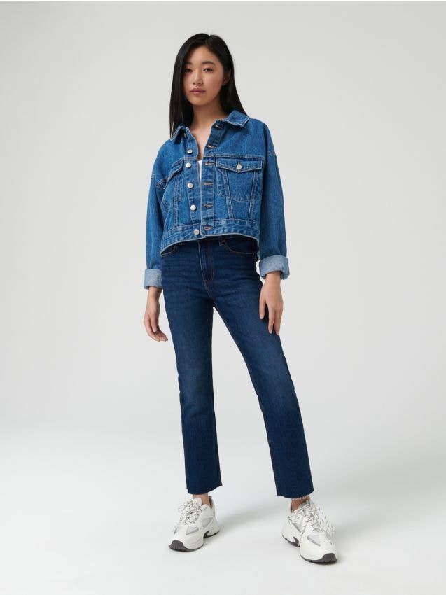 Jeansy slim mid waist - SINSAY