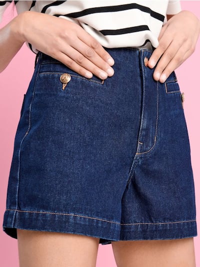 Pantaloncini high waist in denim