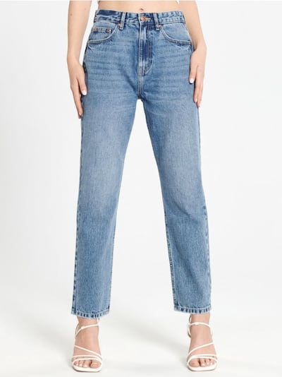 Jeans im Mom-Fit mit hoher Leibhöhe