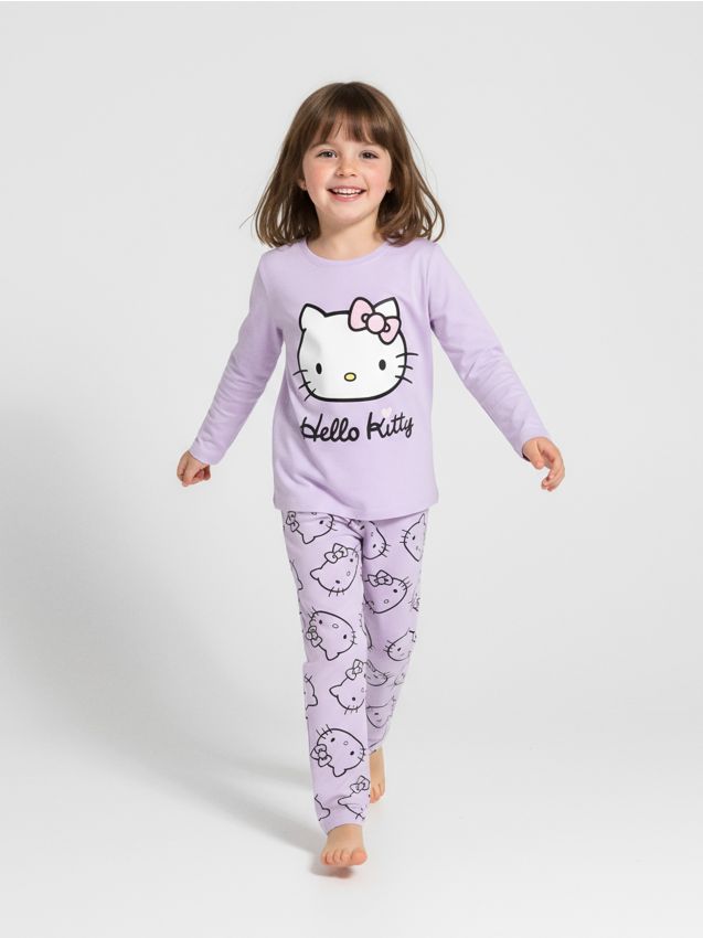 Sinsay - Dvojdielne pyžamo Hello Kitty - levanduľová