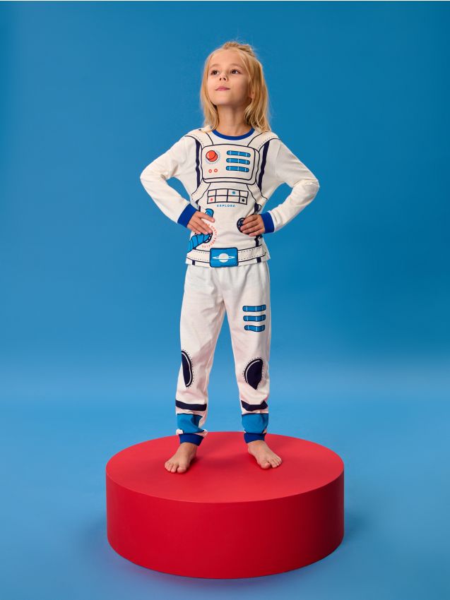 Dviejų dalių pižama Spalva kreminė - SINSAY - ZD916-01X dovanos nuotrauka