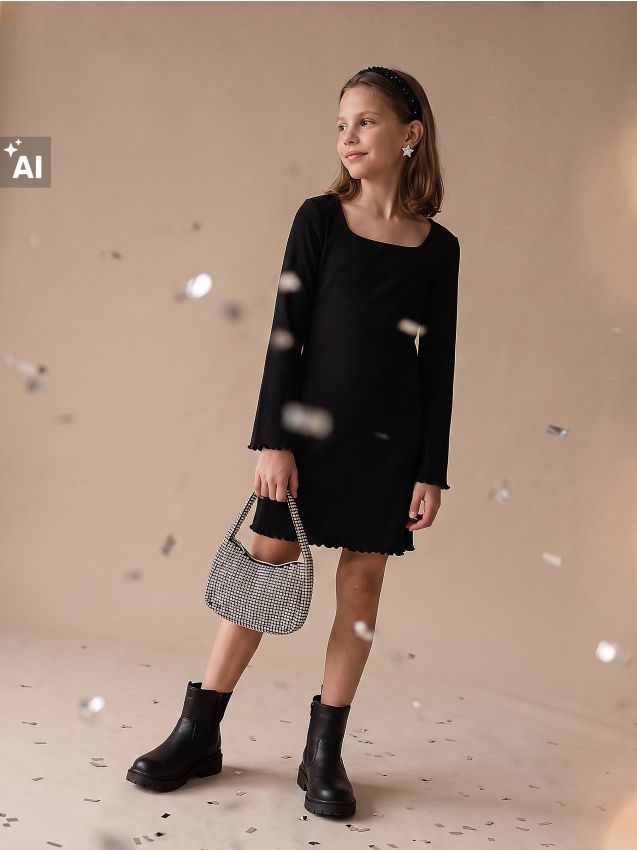 Sinsay - Rochie cu dungi și amestec de viscoză - negru