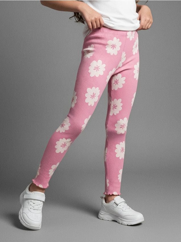 Sinsay - Bawełniane legginsy w kwiatki - wielobarwny