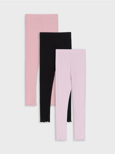 Žebrované legíny 3 pack