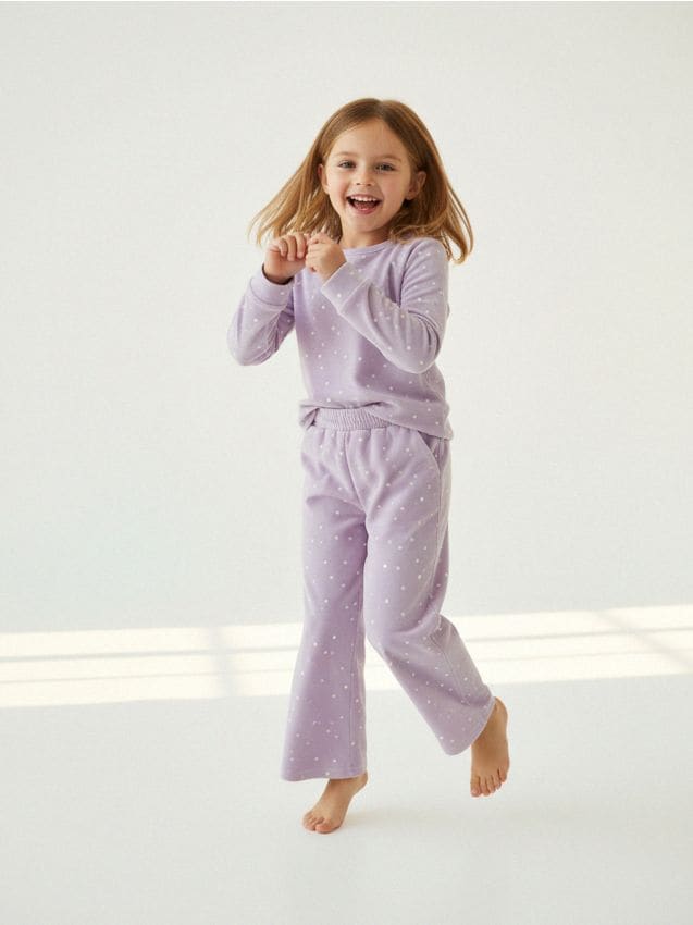 Sinsay - Velúrové nohavice - levanduľová