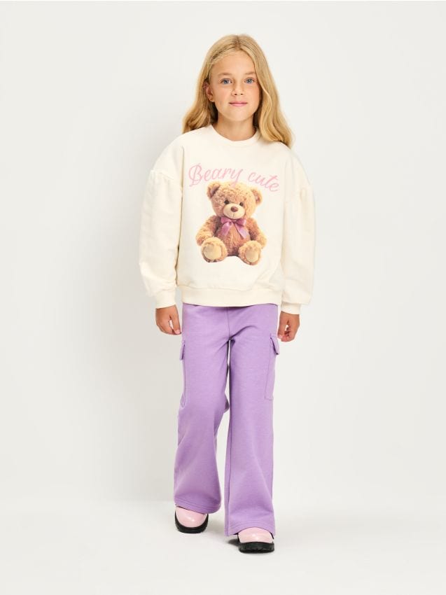 Sinsay - Pantaloni cargo - albastru-violet