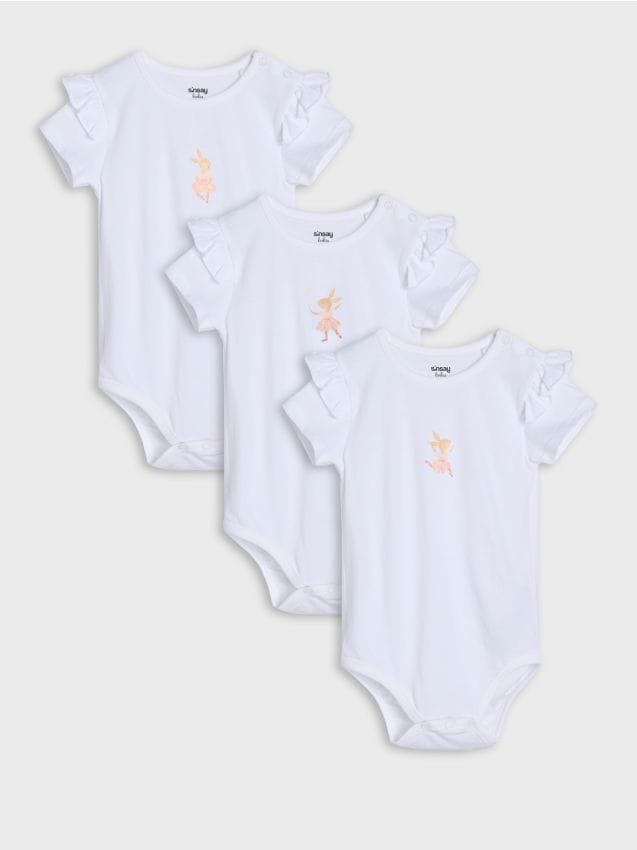 Sinsay - Súprava 3 body - biela