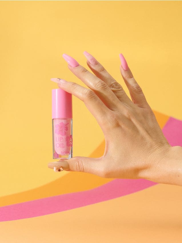 Sinsay - Ulei pentru buze cu motiv floral - roz-pastel