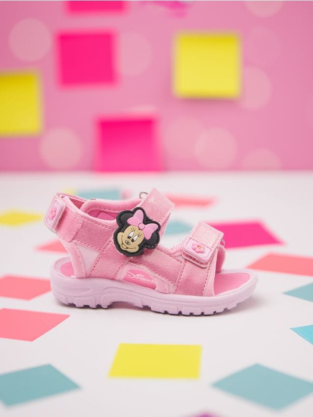 Sinsay - Sandále Minnie Mouse - pastelová ružová