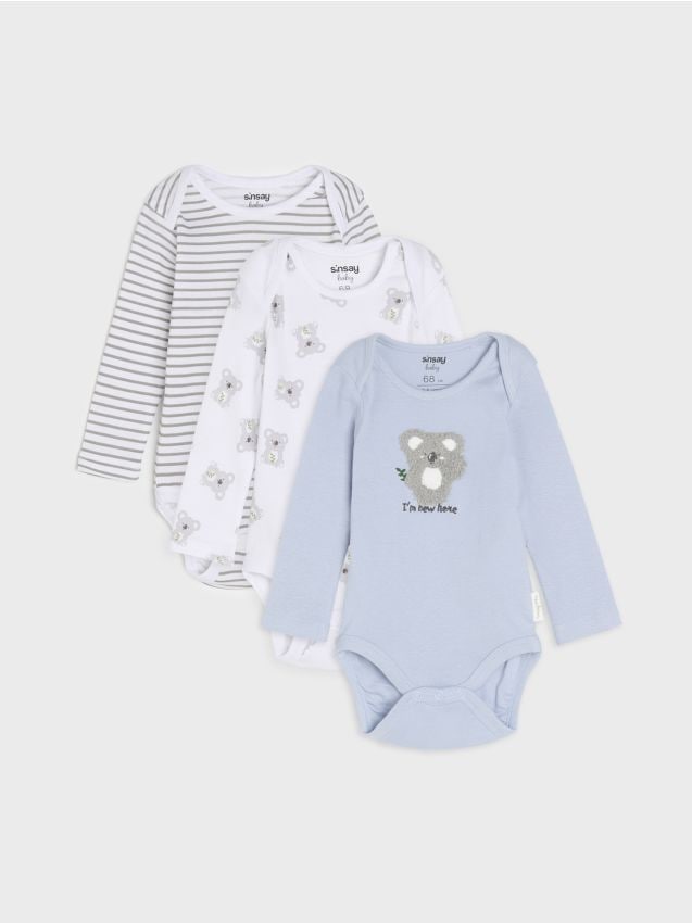 Sinsay - Súprava 3 body - svetlomodrá