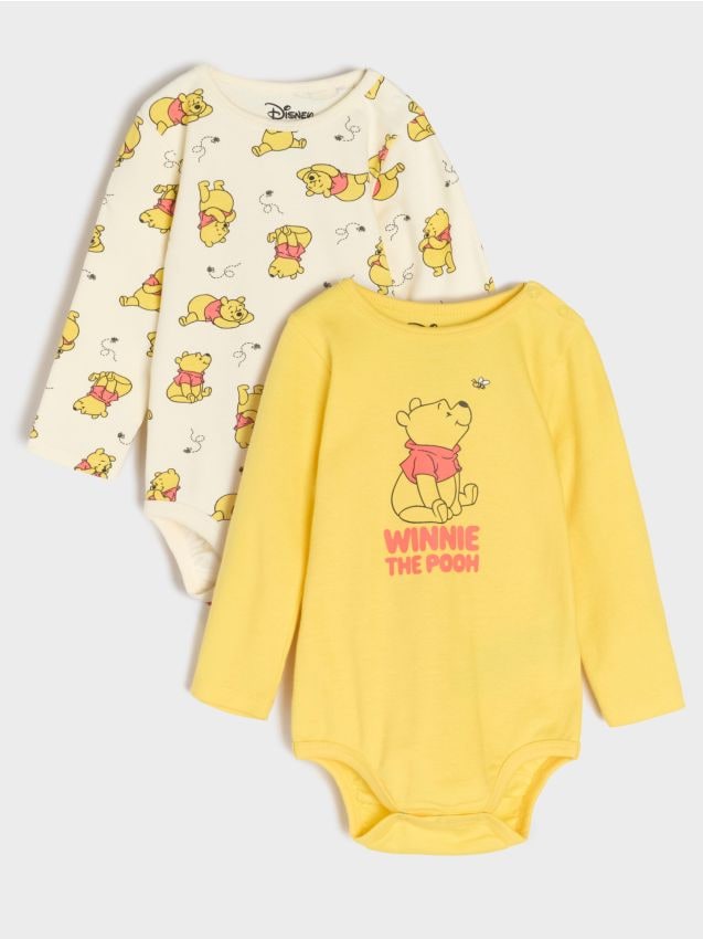 Sinsay - Set De 2 Body-uri Winnie The Pooh - Crem