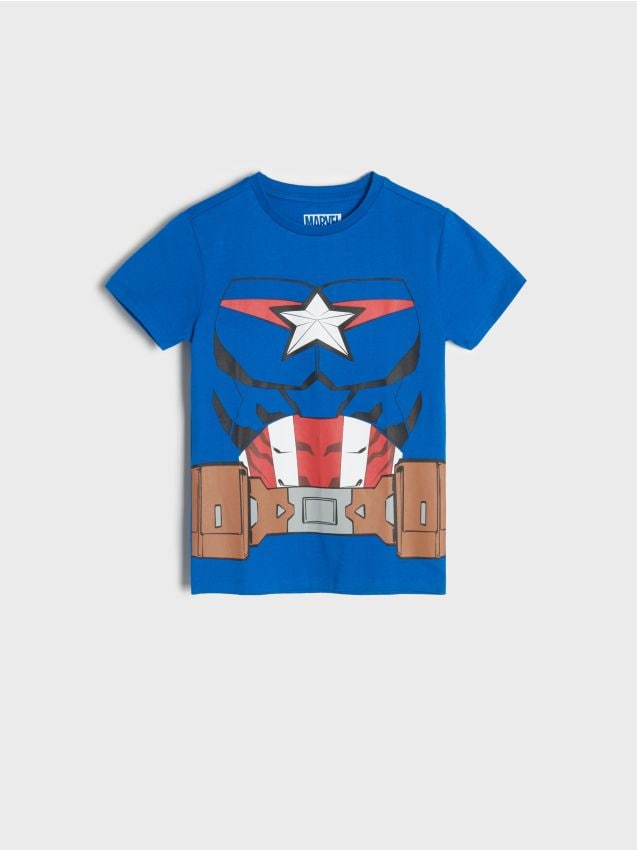 Sinsay - Tricou Marvel - mid blue