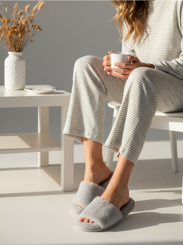 Sinsay - Papuče - svetlošedá